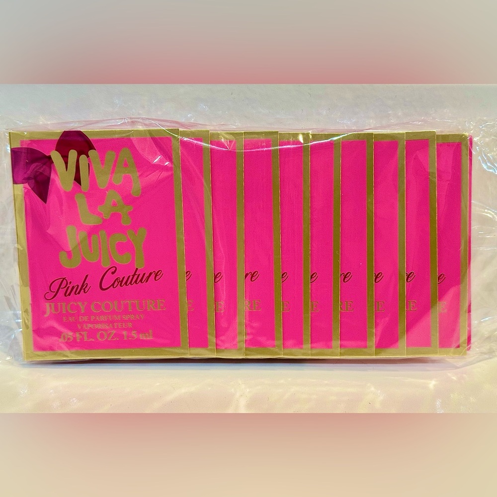 NEW 10 VIVA LA JUICY PINK COUTURE PERFUME SAMPLES ALL 0.5 OUNCES!!!